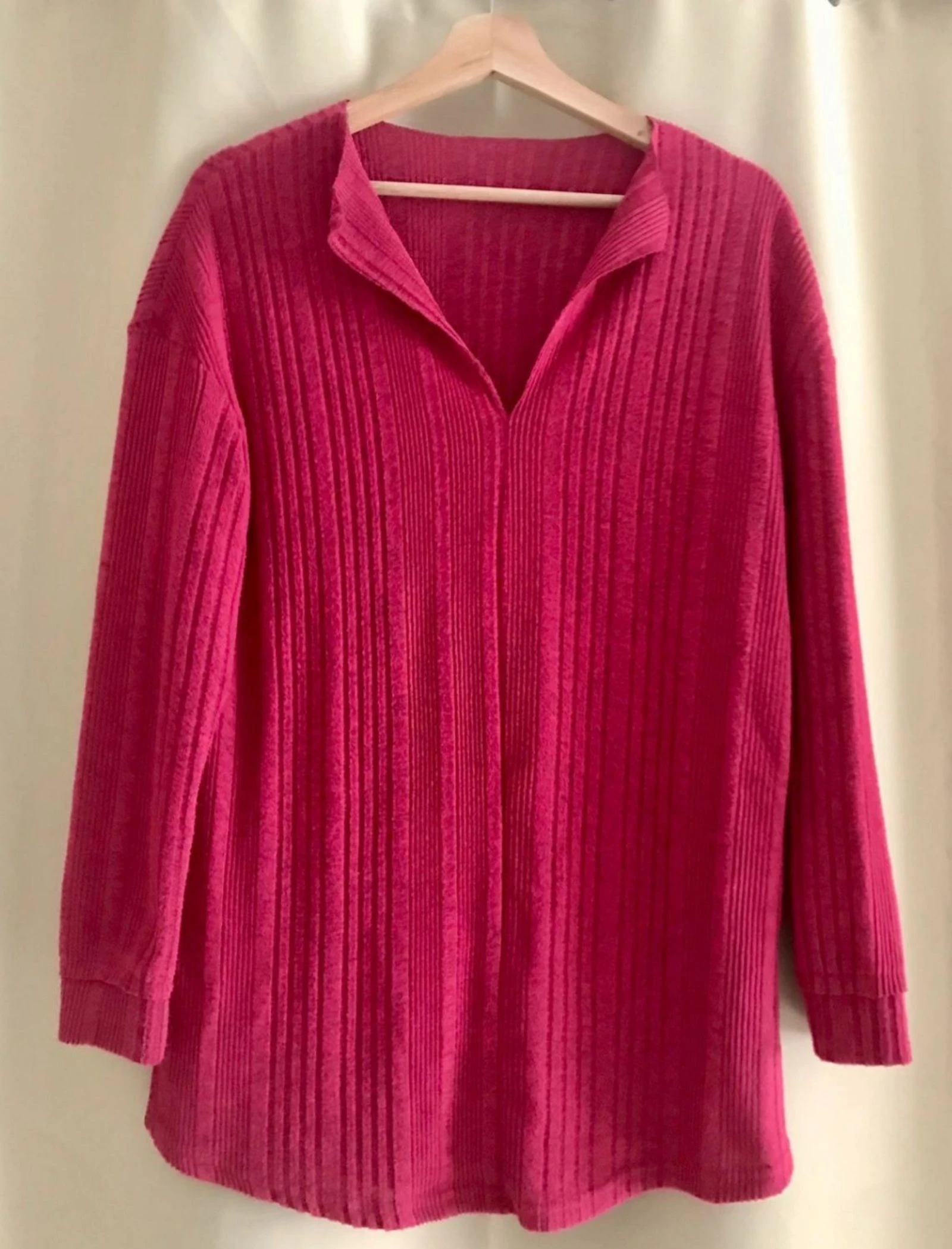 💖 Fuchsia ribbed knit sweater - Size M - Very good condition 💖 – photo 2